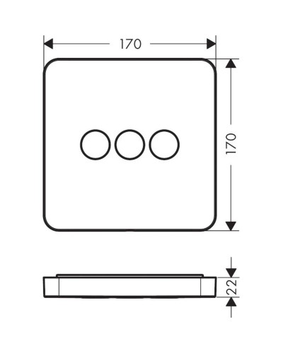 Модуль с тремя запорными клапанами Axor ShowerSelect 36773000