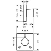 Запорный/переключающий вентиль Axor Starck Organic 12731000
