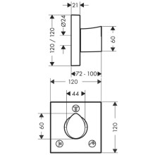 Запорный/переключающий вентиль Axor Starck Organic 12731000