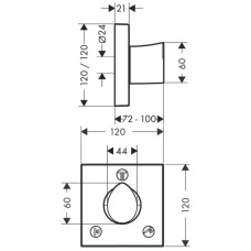 Запорный/переключающий вентиль Axor Starck Organic 12731000