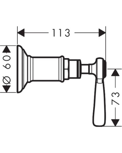 Запорный вентиль Axor Montreux 16872820