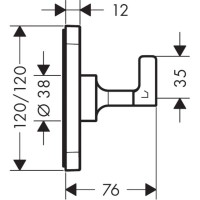 Запорный/переключающий вентиль Axor Citterio E 36772000