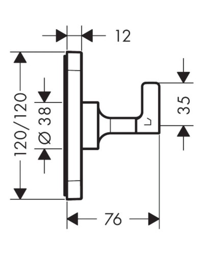 Запорный/переключающий вентиль Axor Citterio E 36772000
