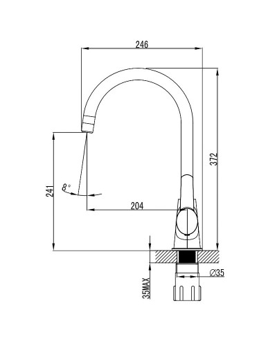 Смеситель для кухни Lemark Atlantiss LM3255C Хром