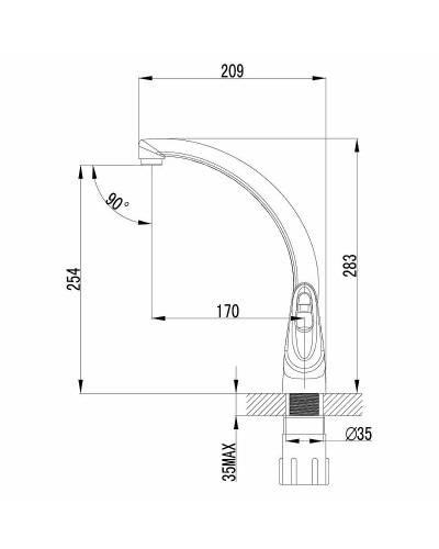Смеситель для кухни Lemark Luna LM4155C Хром