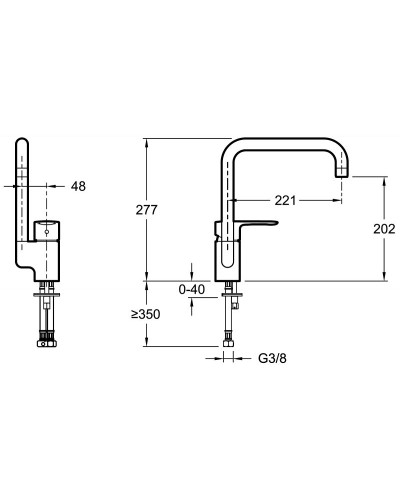 Смеситель для кухни Jacob Delafon July E5243-CP Хром