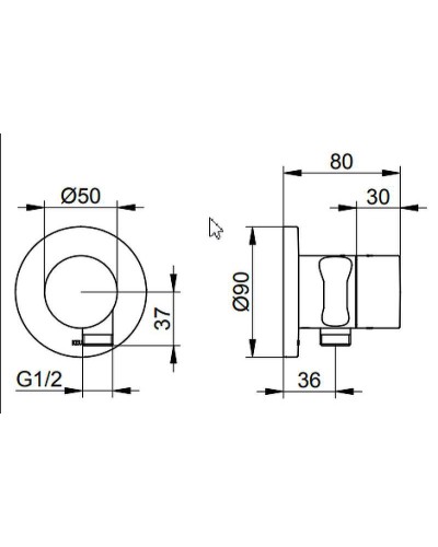 Переключатель потоков Keuco Ixmo 59556 010201 Хром