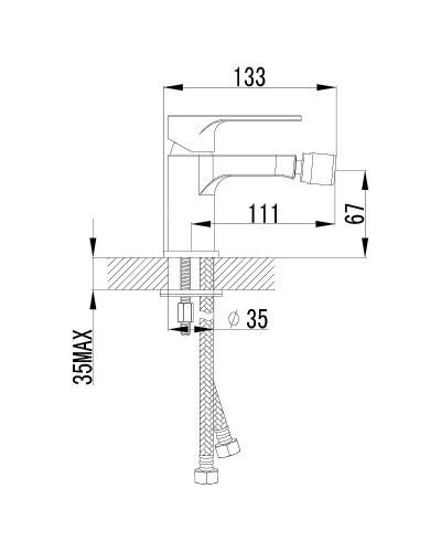 Смеситель для биде Lemark Plus Grace LM1508C Хром