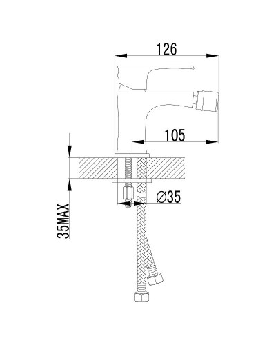 Смеситель для биде Lemark Plus Factor LM1608C Хром