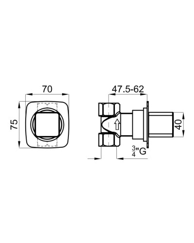 Запорный вентиль Noken Lounge N199999079