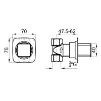 Запорный вентиль Noken Lounge N199999073
