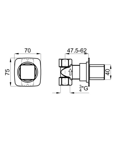 Запорный вентиль Noken Lounge N199999073