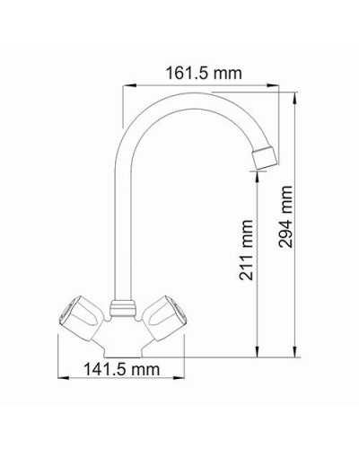 Смеситель для кухни WasserKRAFT Amper 2907 Хром