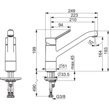 Смеситель для кухни Oras Aquita 2920F