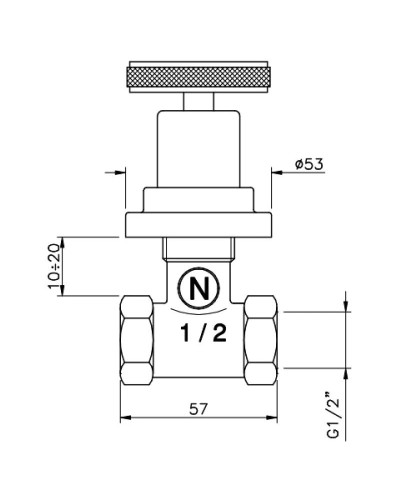 Запорный вентиль Nicolazzi Arena 3312CR44