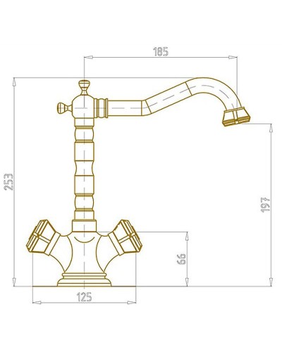 Смеситель для кухни Bronze de Luxe Royal 10105K Бронза