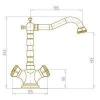 Смеситель для кухни Bronze de Luxe Royal 10105K/1 Бронза