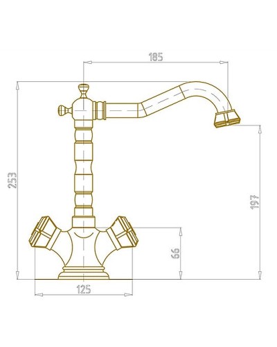 Смеситель для кухни Bronze de Luxe Royal 10105K/1 Бронза