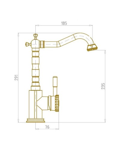 Смеситель для кухни Bronze de Luxe Windsor 10107K Бронза