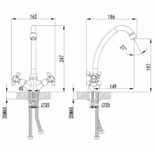 Смеситель для кухни Lemark Vista LM7604C Хром