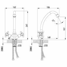 Смеситель для кухни Lemark Vista LM7604C Хром