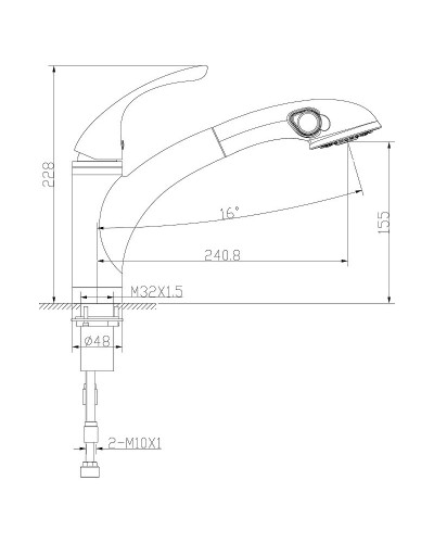 Смеситель для кухни Lemark Intense LM5650C Хром