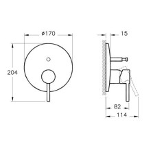 Смеситель для душа Vitra Minimax S A42210EXP Хром