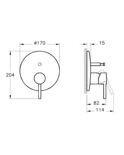 Смеситель для душа Vitra Minimax S A42210EXP Хром