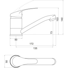 Смеситель для кухни Savol S-T4501-1