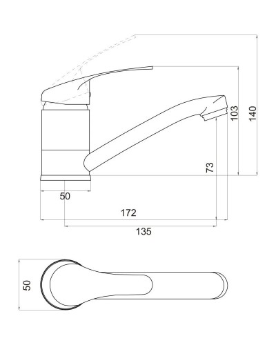 Смеситель для кухни Savol S-T4501-1