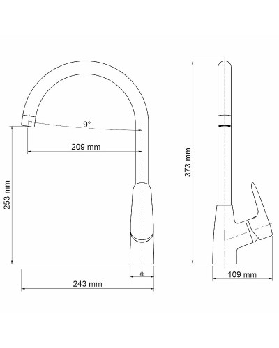 Смеситель для кухни WasserKRAFT Vils 5607 Хром
