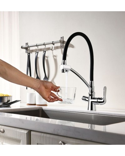 Смеситель для кухни Lemark Comfort LM3070C-Blue Синий Хром