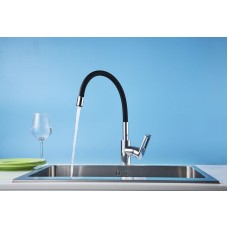 Смеситель для кухни Rossinka Z35-35U-Black Черный Хром