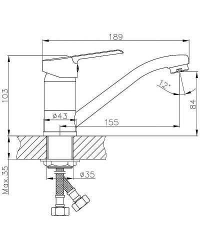 Смеситель для кухни Orange Prim M42-011cr Хром