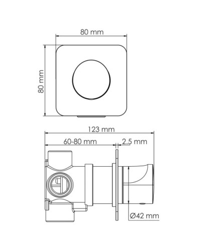 Переключатель на 3 положения WasserKRAFT Havel A283
