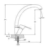 Смеситель для кухни GranFest Quarz Z3323 Бежевый