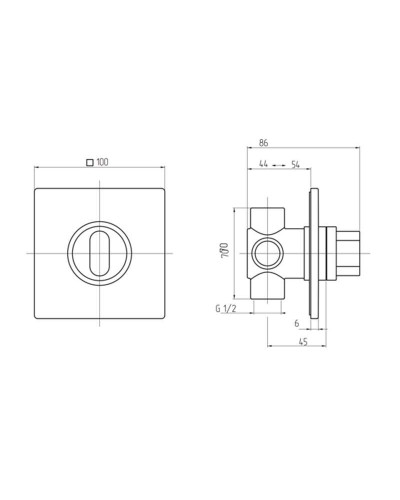 Переключатель потоков Migliore Kvant 26087 Хром