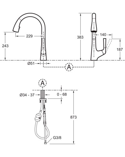 Смеситель для кухни Jacob Delafon Malleco E562-VS Матовая сталь