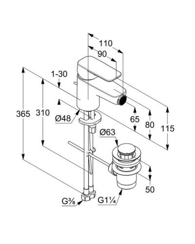Смеситель для биде Kludi Pure Style 402160575 Хром