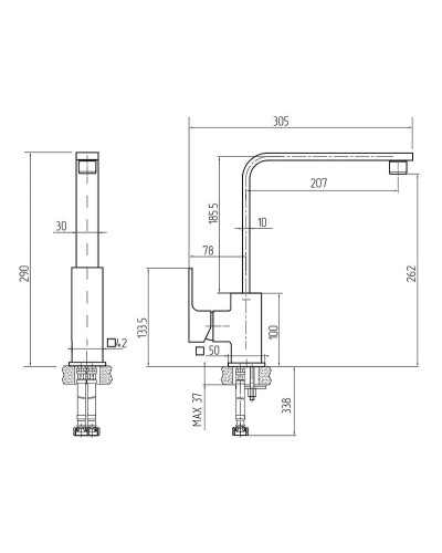 Смеситель для кухни Migliore Kvant 26096 Хром