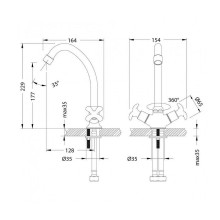 Смеситель для кухни Lemark Flora LM0104C Хром