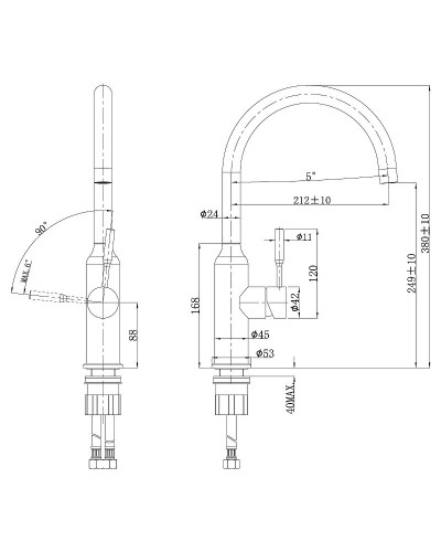 Смеситель для кухни Lemark Expert LM5079S Матовая сталь