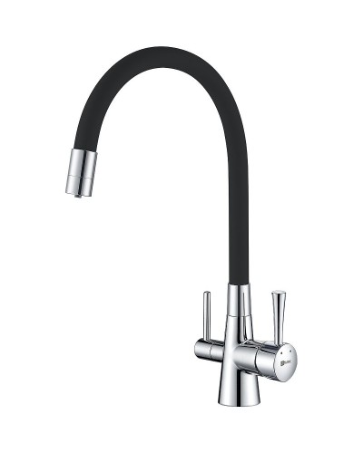 Смеситель для кухни Lemark Comfort LM3075C Хром Черный