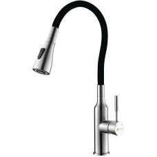 Смеситель для кухни Lemark Expert LM5082S-Black Хром матовый Черный