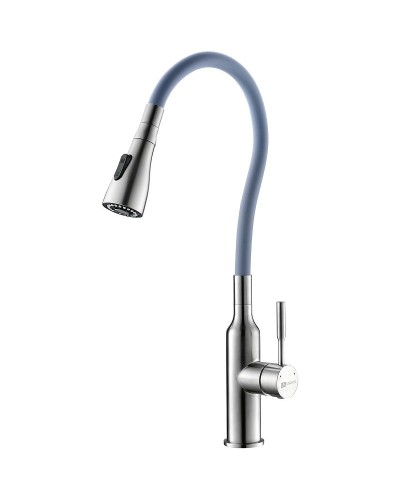 Смеситель для кухни Lemark Expert LM5082S-Gray Хром матовый Серый