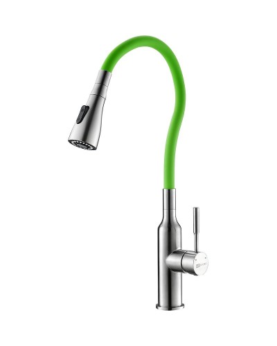 Смеситель для кухни Lemark Expert LM5082S-Green Хром матовый Зеленый