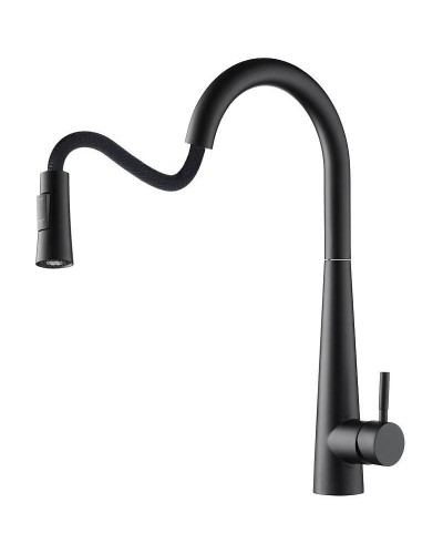 Смеситель для кухни Orange Steel M99-007b Черный матовый