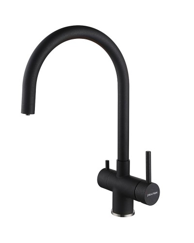 Смеситель для кухни Paulmark Heller He213218-418 Черный металлик
