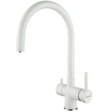 Смеситель для кухни Paulmark Heller He213218-431 Белый матовый