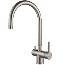 Смеситель для кухни Paulmark Heller He213218-SS Брашированное сталь